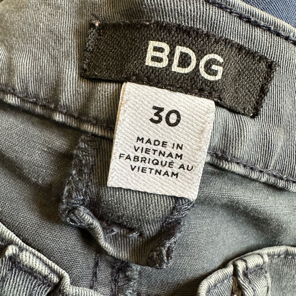 BDG Canvas Moto “Jeans” in gray-navy Size 30 - Picture 4 of 4